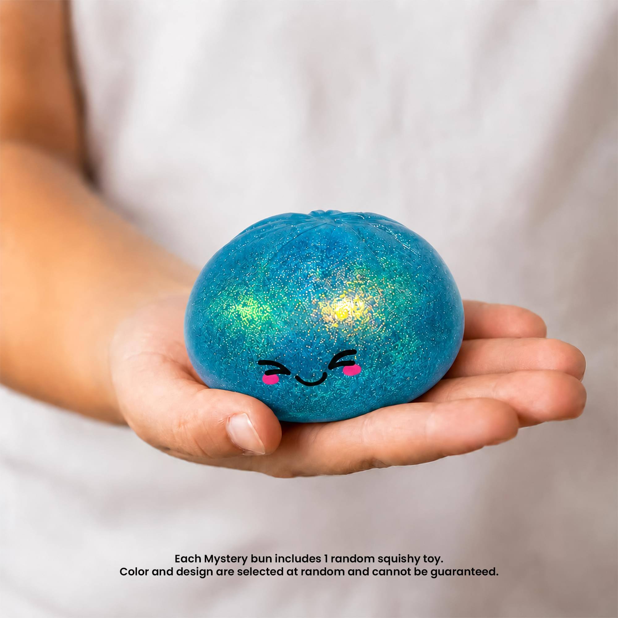 Each Mystery bun includes 1 random squishy toy. Color and design are selected at random and cannot be guaranteed.