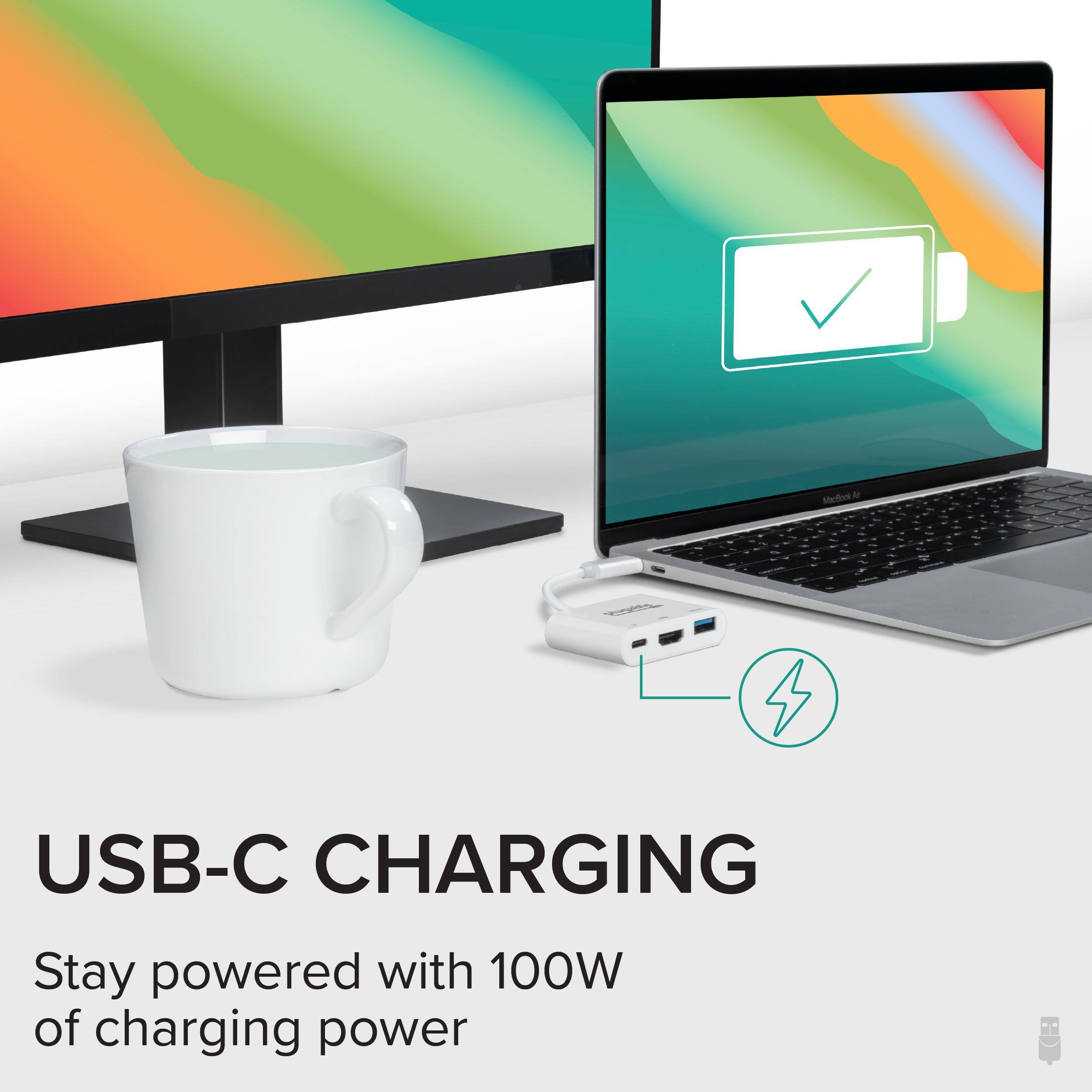 USB-C CHARGING

Stay powered with 100W of charging power