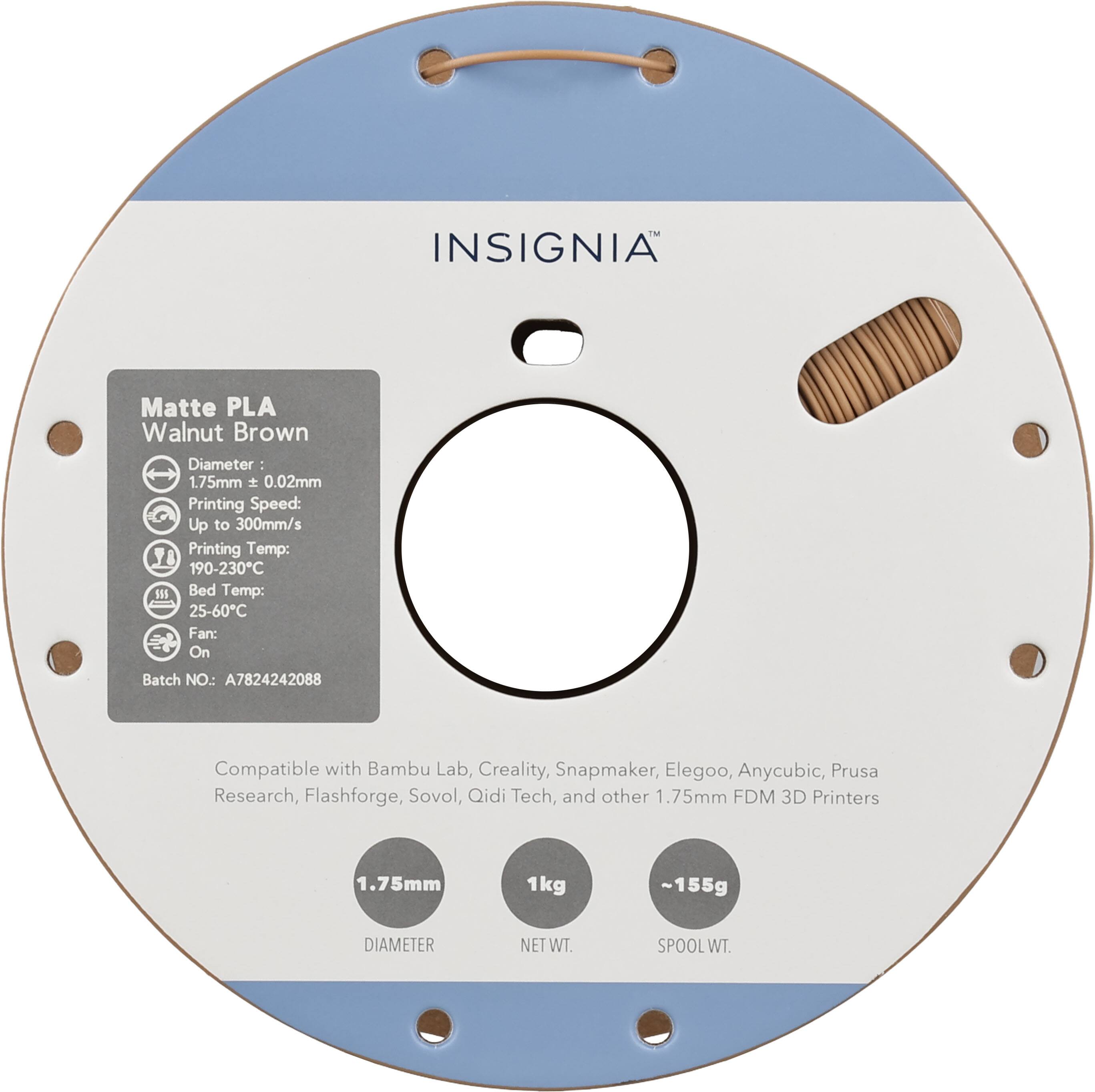 Insignia™ Matte PLA 1.75mm Filament Walnut Brown - Best Buy