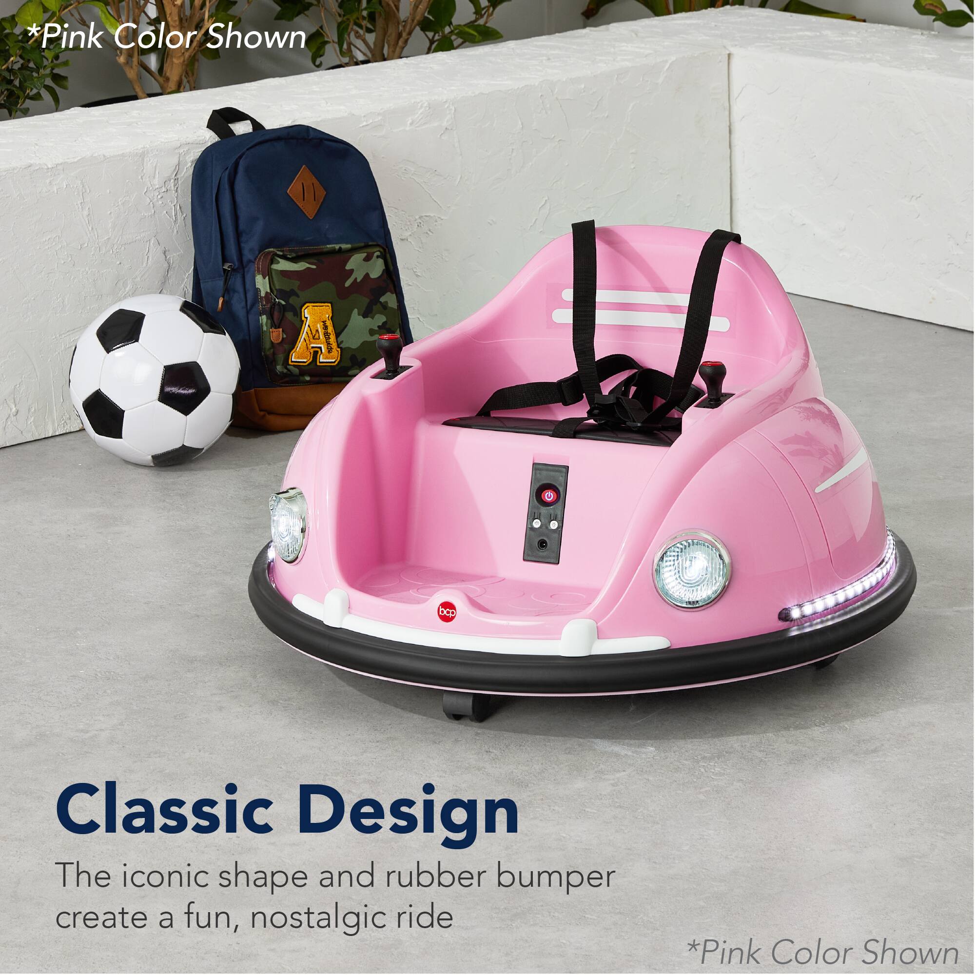 *Pink Color Shown

Classic Design
The iconic shape and rubber bumper create a fun, nostalgic ride
