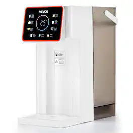 VEVOR - Instant Hot Water Dispenser, Countertop Boiling Water Dispenser with Adjustable 6 Temperatures & 7 Water Volumes - White