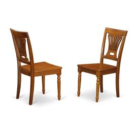 FurniFact - Solid Wood Dining Chairs Set of 2 – Kitchen Chairs - Saddle Brown