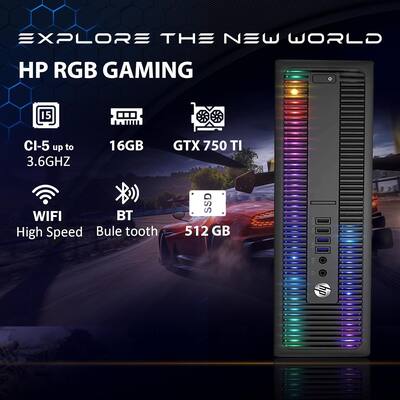Dell Refurbished Excellent HP RGB Gaming Desktop PC, Intel Core i5 Dell Refurbished Excellent HP RGB Gaming Desktop PC, Intel Core i5