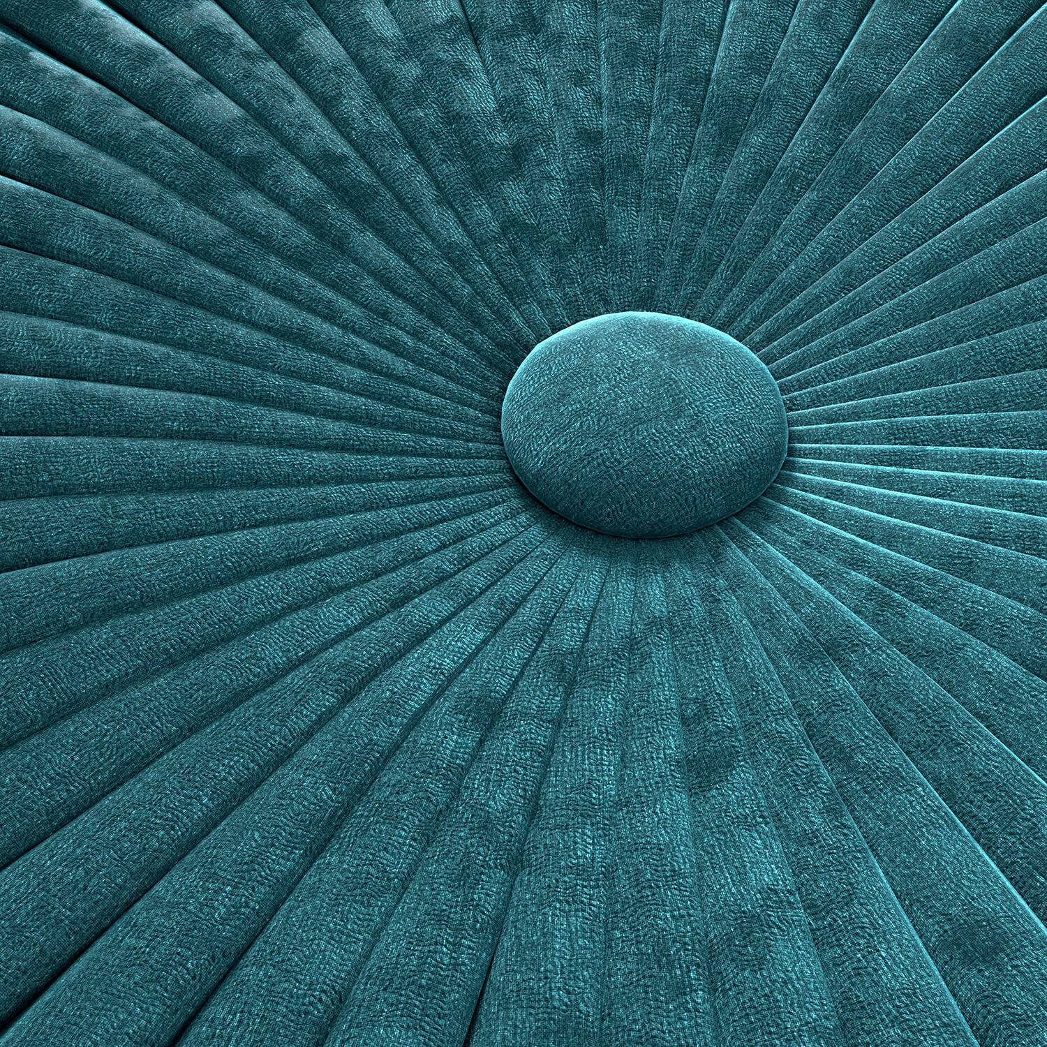 Alt View 12. Simpli Home - Grafton Velvet Round Pouf - Teal.
