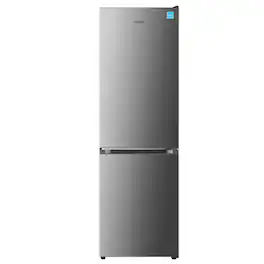 Equator - 12 Cu. Ft Bottom-Freezer Counter-Depth Refrigerator With Icemaker No Frost Reversible 110V - Energy Star - Stainless Steel