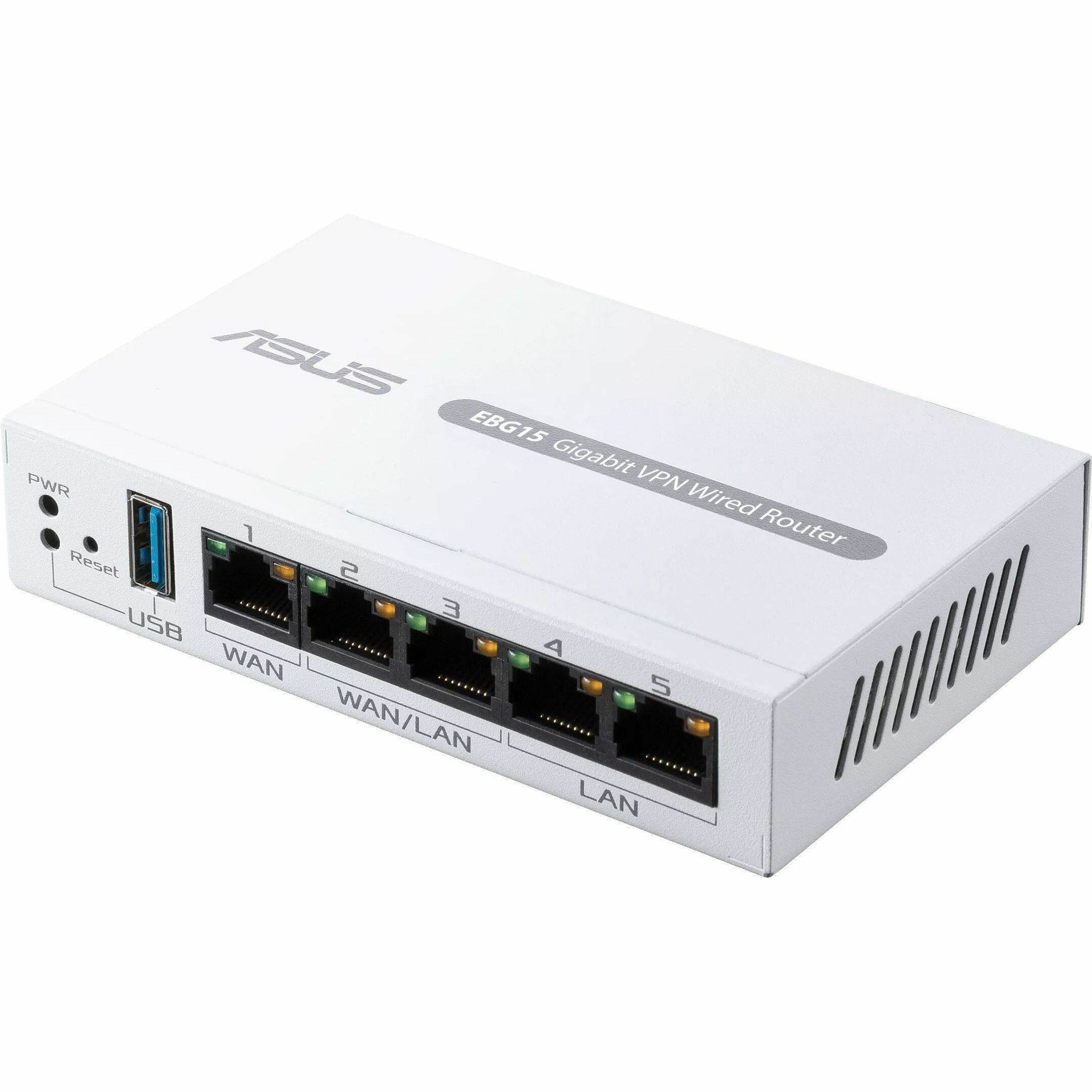 ASUS EBG15 Gigabit VPN Wired Router

PWR
Reset
USB
WAN
WAN/LAN
LAN