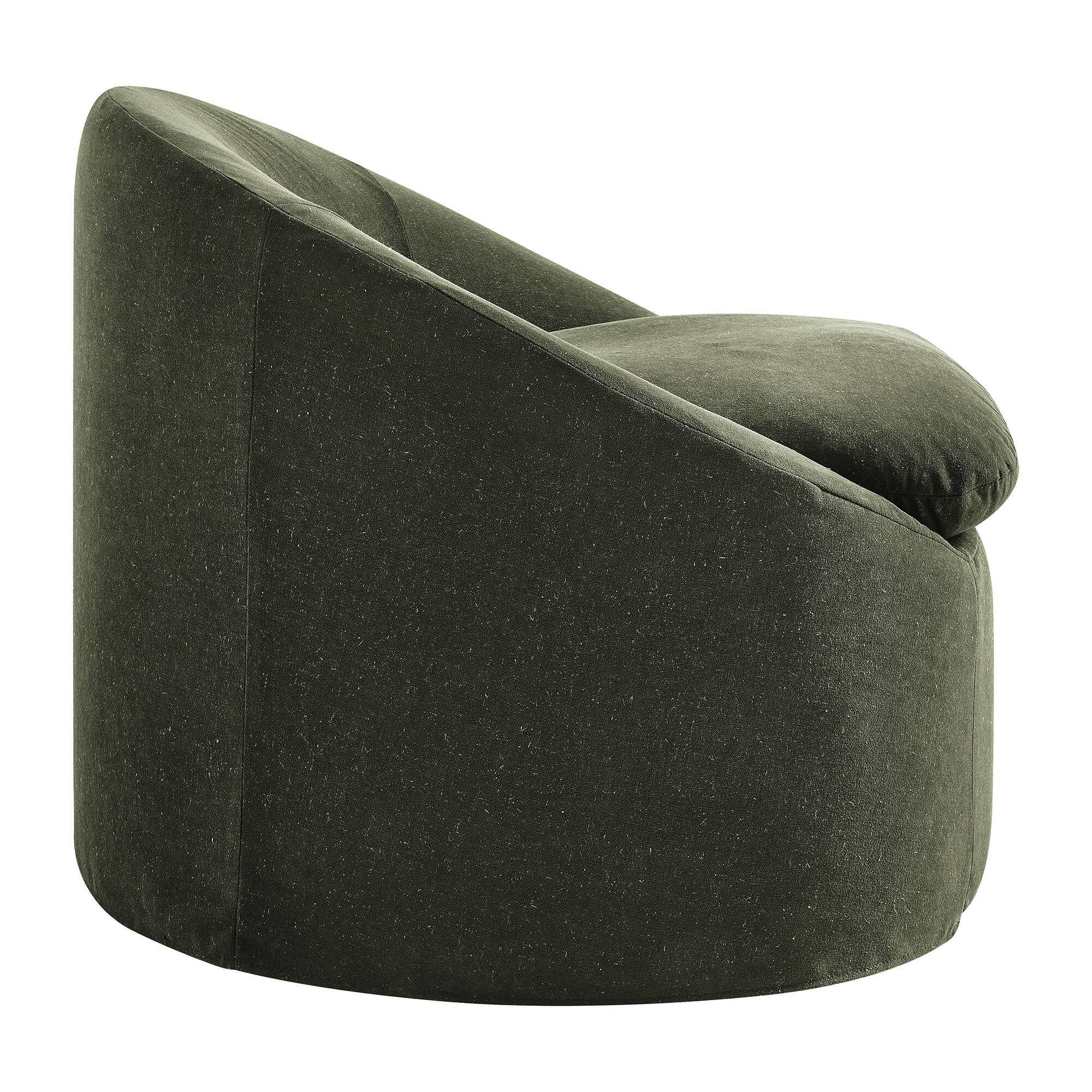 Alt View 2. Modway - Sadie Slipcovered Linen-Blend Round Accent Chair by Modway - Sage.