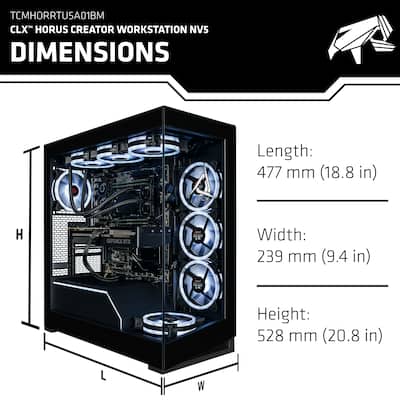 CLX Horus Creator Workstation AMD Ryzen Threadripper 9970X 256GB CLX Horus Creator Workstation AMD Ryzen Threadripper 9970X 256GB