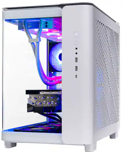 Skytech Gaming - KING95 Gaming PC - AMD Ryzen 7 9700X - 32GB Memory - NVIDIA RTX Geforce 5070 - 2TB NVMe SSD - White