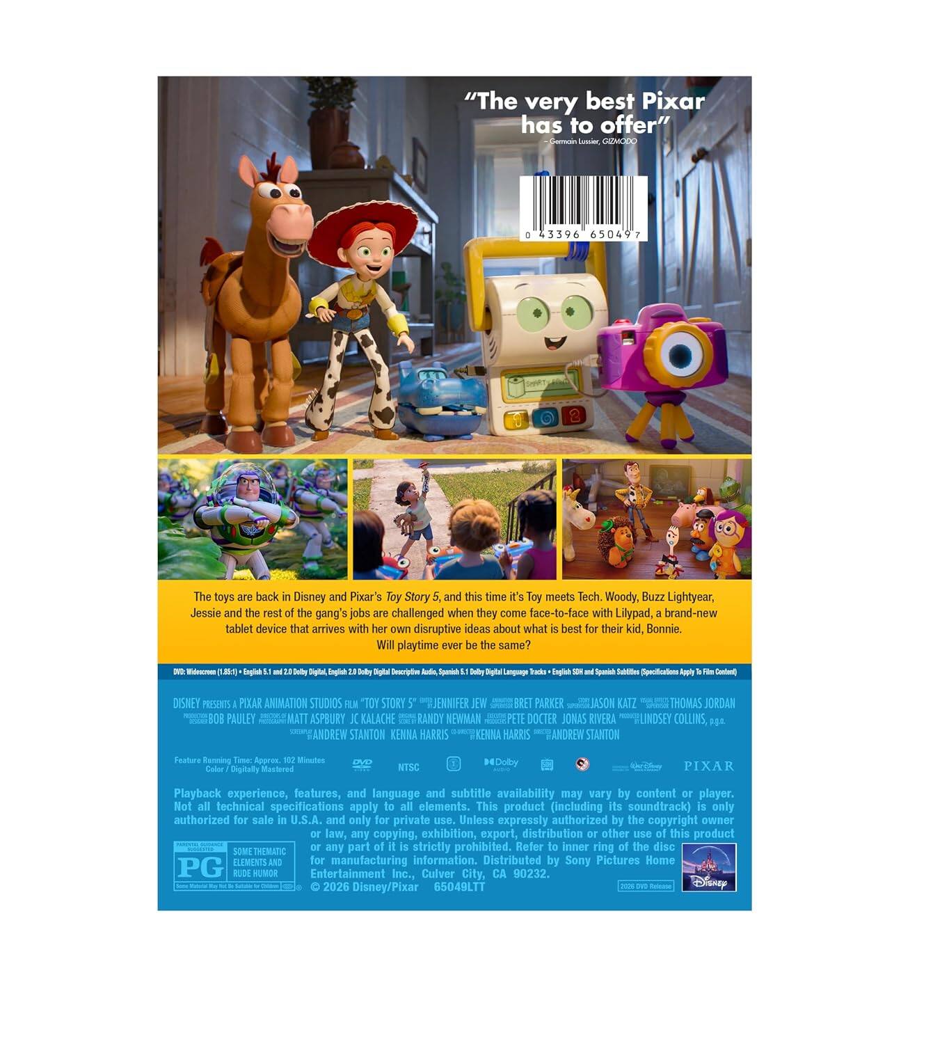 Alt View 1. Toy Story 5   - DVD.