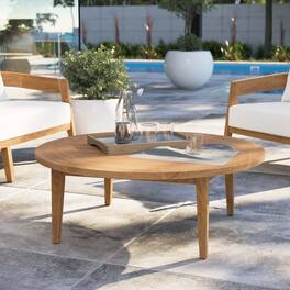 Brisbane Teak Wood Outdoor Patio Coffee Table by Modway - Natural
