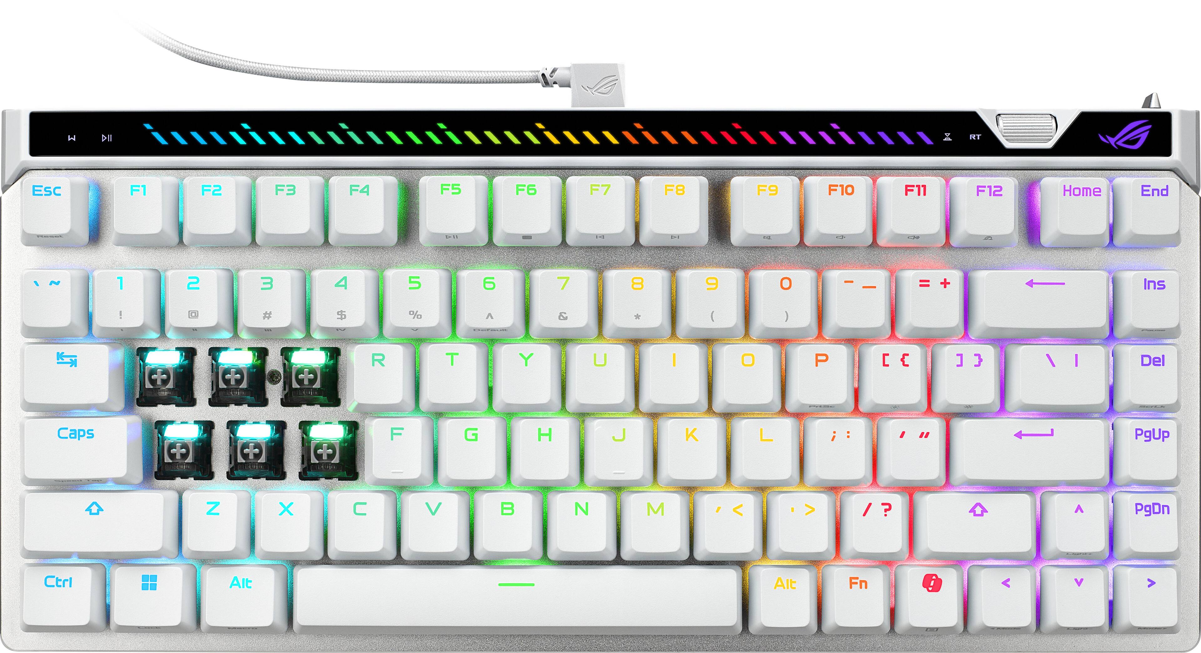 Esc F1 F2 F3 F4 F5 F6 F7 F8 F9 F10 F11 F12 Home End

1 2 3 4 5 6 7 8 9 0 - = Ins

Q W E R T Y U I O P [ ] \

A S D F G H J K L ; '

Z X C V B N M , . /

Ctrl Alt Fn Spacebar Alt

Caps Lock

PgUp PgDn