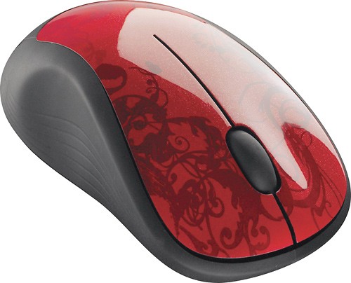 Logitech - M310 Wireless Mouse - Red Tendrils
