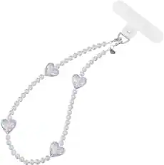 Front. VELVET CAVIAR - Phone Charm Wristlet - Holo Heart.