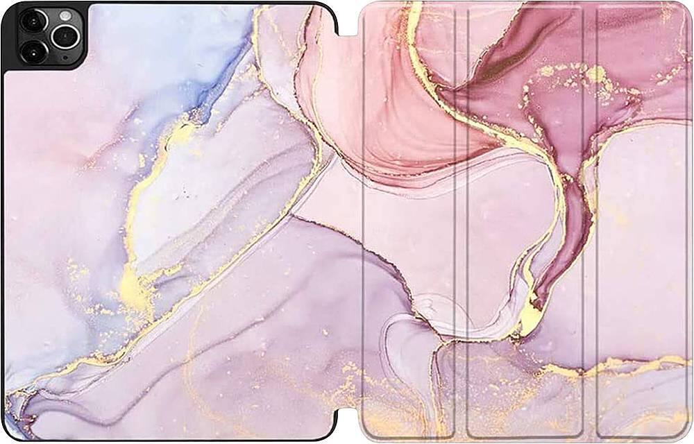 Alt View 12. SaharaCase - Marble Series Folio Case for Apple iPad Pro 11" (2nd, 3rd, and 4th Gen 2020-2022) - Pink Marble.