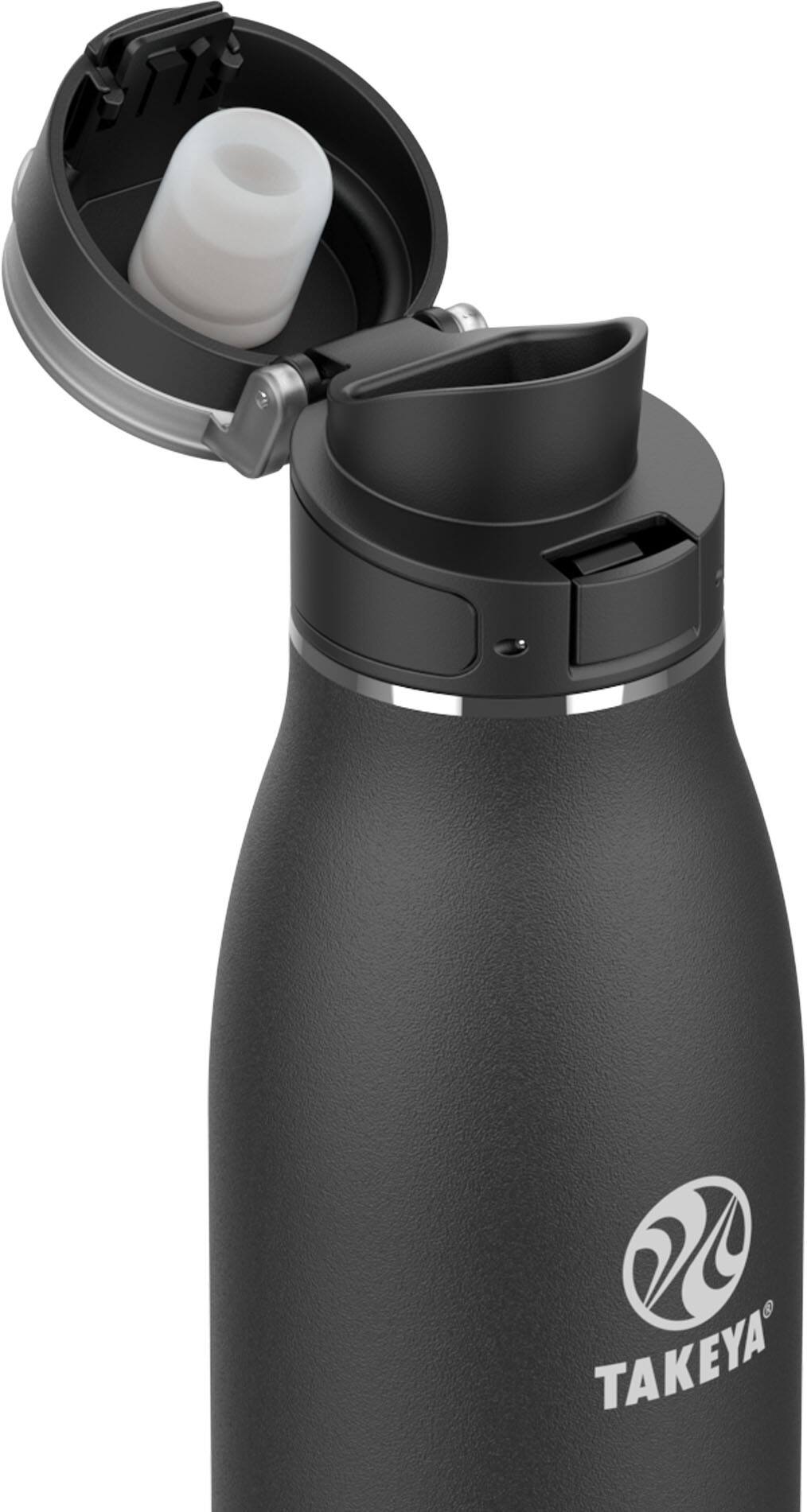 Left. Takeya - Traveler 25-oz. Leakproof Flip-Lock Mug - Onyx.