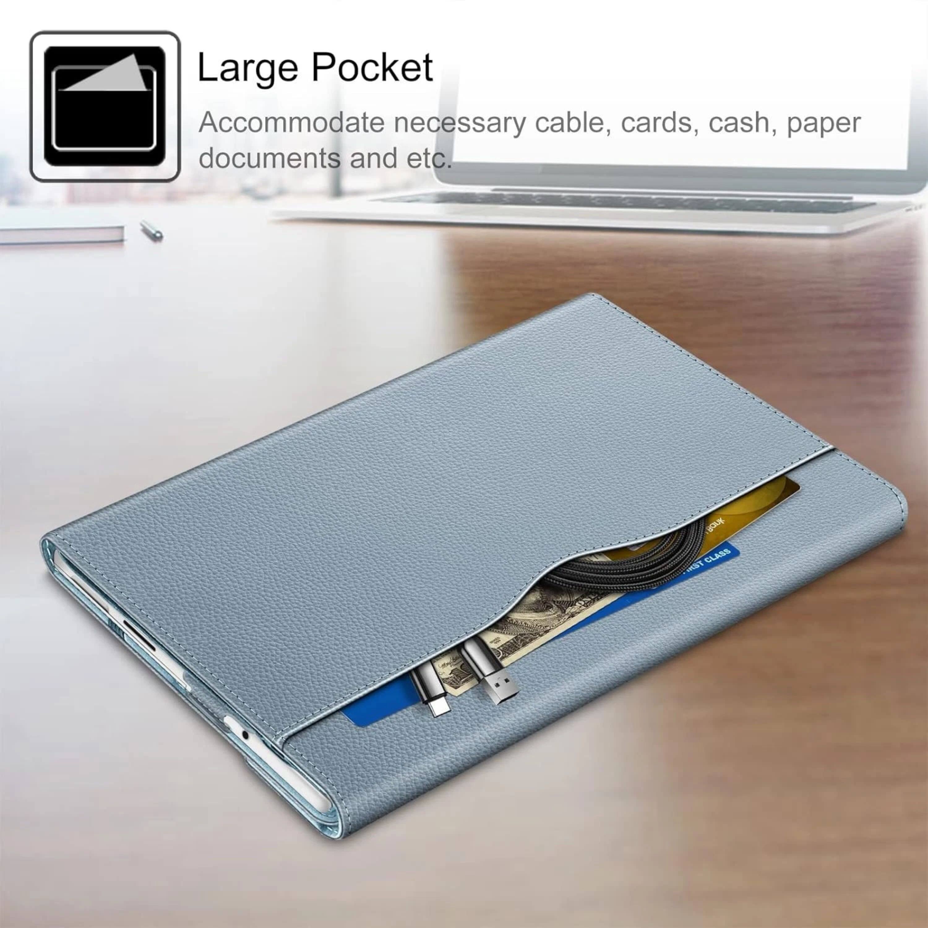 Large Pocket  
Accommodate necessary cable, cards, cash, paper documents and etc.