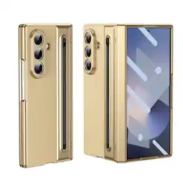 Dteck - Full Body Case for Samsung Galaxy Z Fold8 Ultra, Rugged Cover with Screen Protector, Hinge Protection & Stylus Pen - Gold