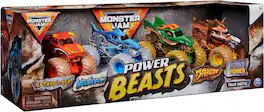 Monster Jam - Power Beasts 4-Pack: El Toro Loco, Megalodon, Dragon & Horse Power 1:64 Die-Cast Trucks - Multi