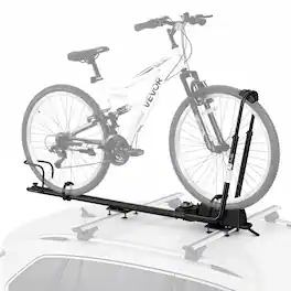 VEVOR - Roof Bike Rack 44 lbs 1 Bike Carrier Upright Dual-Arm Rooftop Rack, for Car SUV, Aluminum Alloy & Q235 Steel - Black