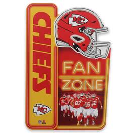 Open Road Brands - Kansas City Chiefs 13" x 19.5" Fan Zone Metal Sign - Red