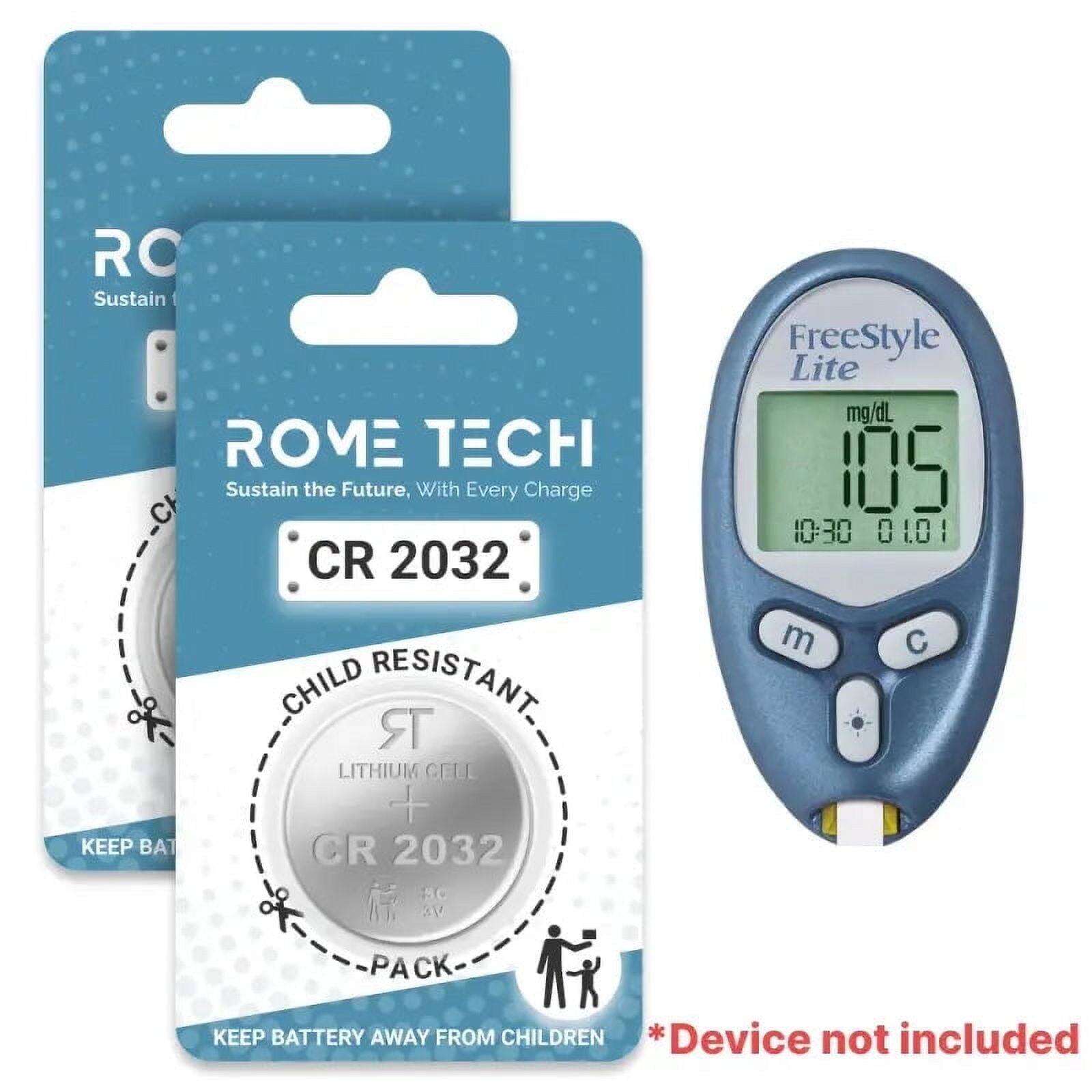 RomeTech Replacement Battery for FreeStyle Lite Blood Glucose Monitor ...