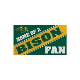 Evergreen Enterprises - NDSU Bison 16" x 28" Home of a Fan Indoor/Outdoor Logo Turf Mat - Multicolor
