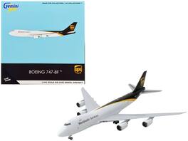 GeminiJets - Boeing 747-8F Commercial Aircraft UPS Worldwide Services Tail 1/400 Diecast Model Airplane - White with Brown