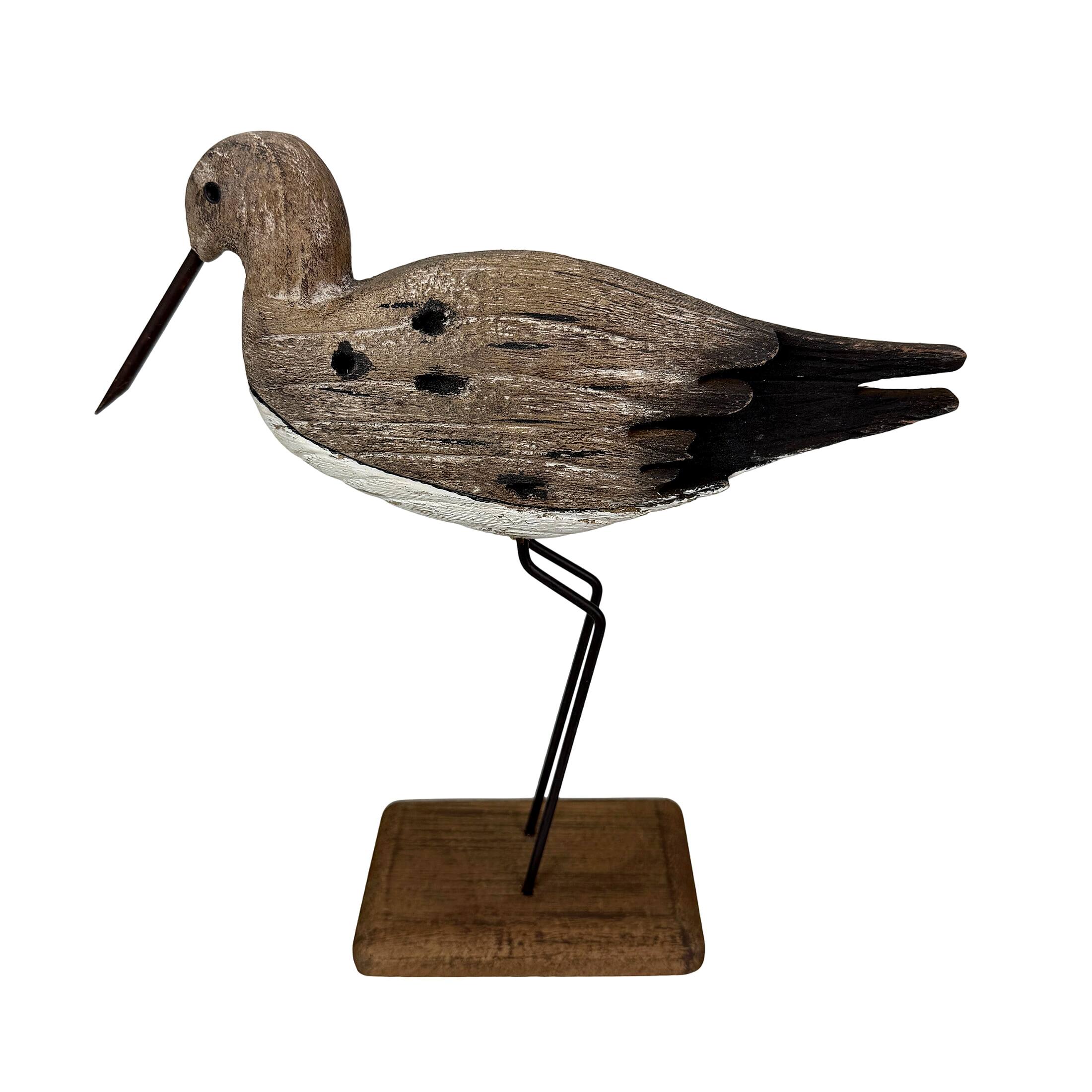 Alt View 7. Things2Die4 - Decorative Sea Bird Figurine Weathered Wood Metal Coastal Statue 10.75 In - Beige.