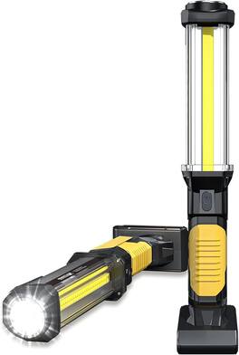 Mullets Homeiances - Rechargeable Magnetic LED Work Light – 1500LM Waterproof COB Lamp, Perfect Tool Gift for Men (Yellow)