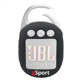 JBL - Clip 5 Ultra Portable Bluetooth Speaker with gSport Silicone Sleeve - White