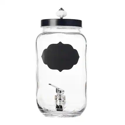 Front. Style Setter - Manchester Glass Single Beverage Dispensers 1 Gal - Clear.