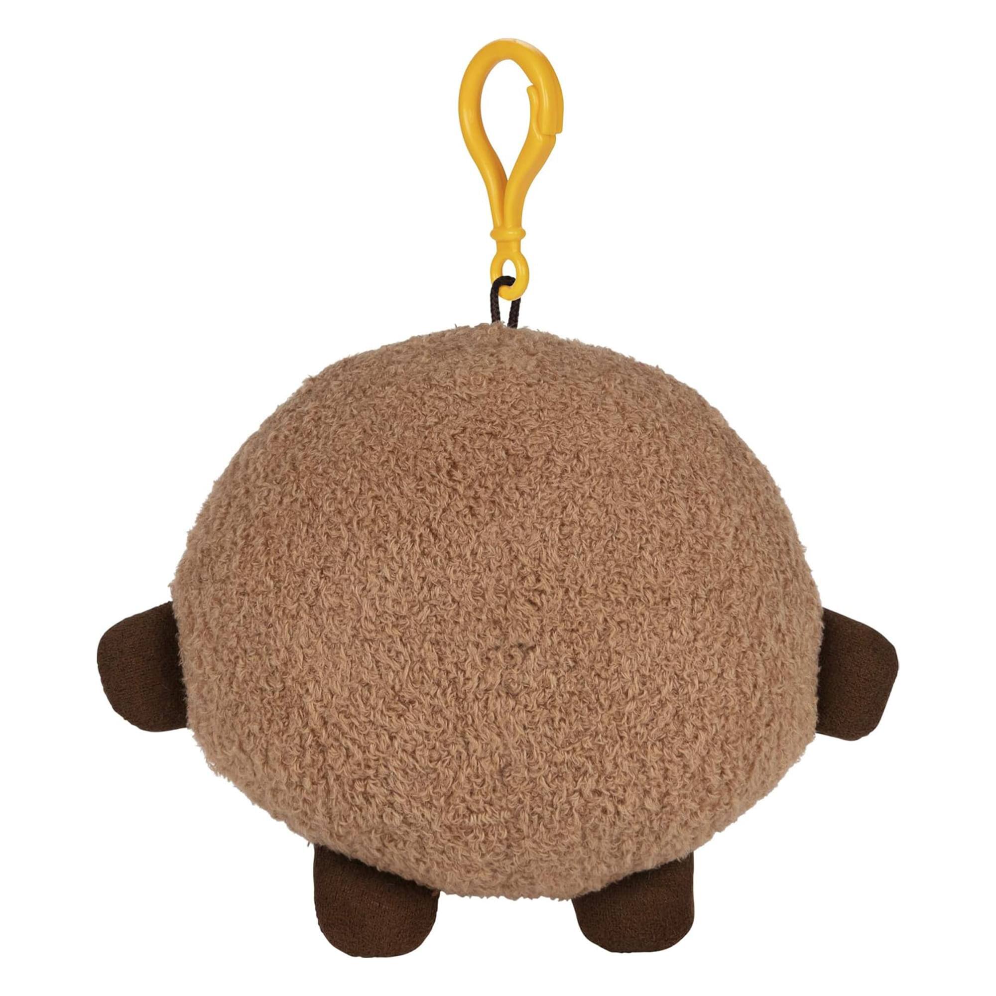 Alt View 10. Gund - Line Friends BT21 4 Inch Plush Backpack Clip | Shooky - Brown.