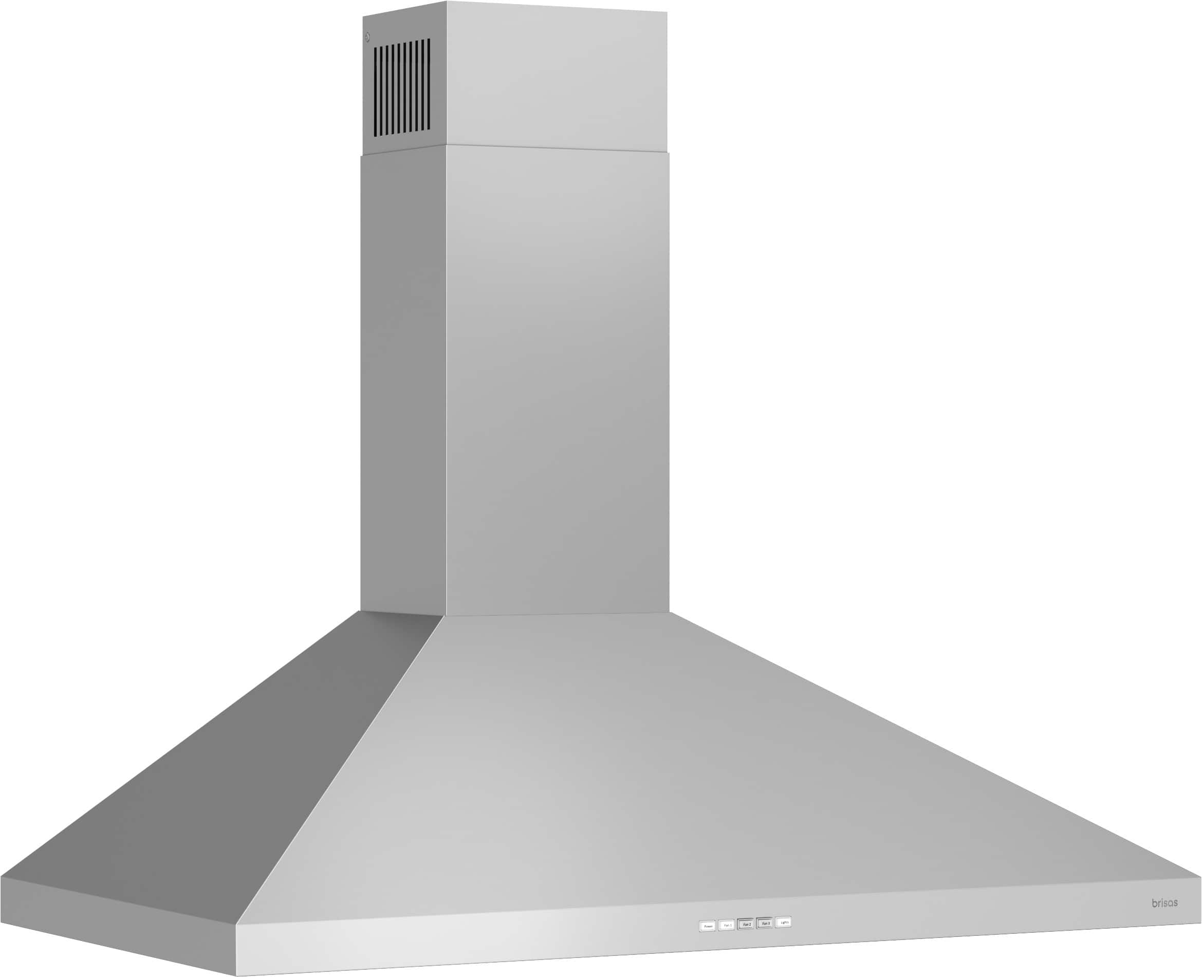 Left Zoom. Zephyr - 36 inches - Convertible - Wall Range Hood - Stainless Steel/Glass.