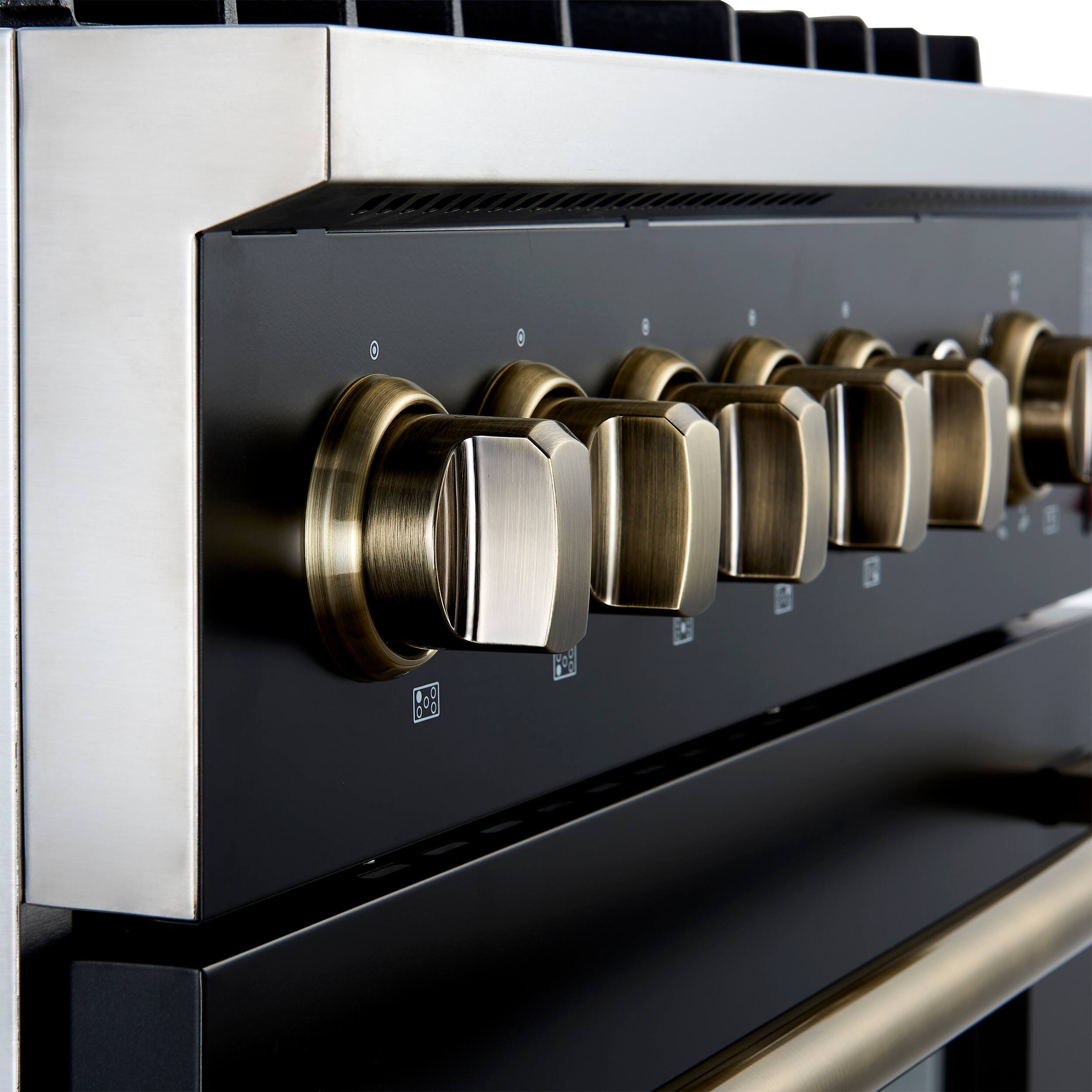 Alt View 4. Forno Appliances - Giovanni 4.32 Cu. Ft. Freestanding Gas Convection Range - Black.