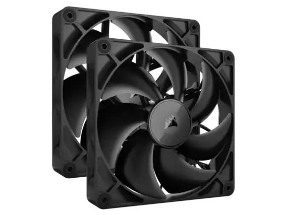 Front. CORSAIR - CORSAIR iCUE Link RX140 140mm PWM Fans with iCUE Link System Hub - Magnetic Dome Bearing - Dual Pack - Black - Black.