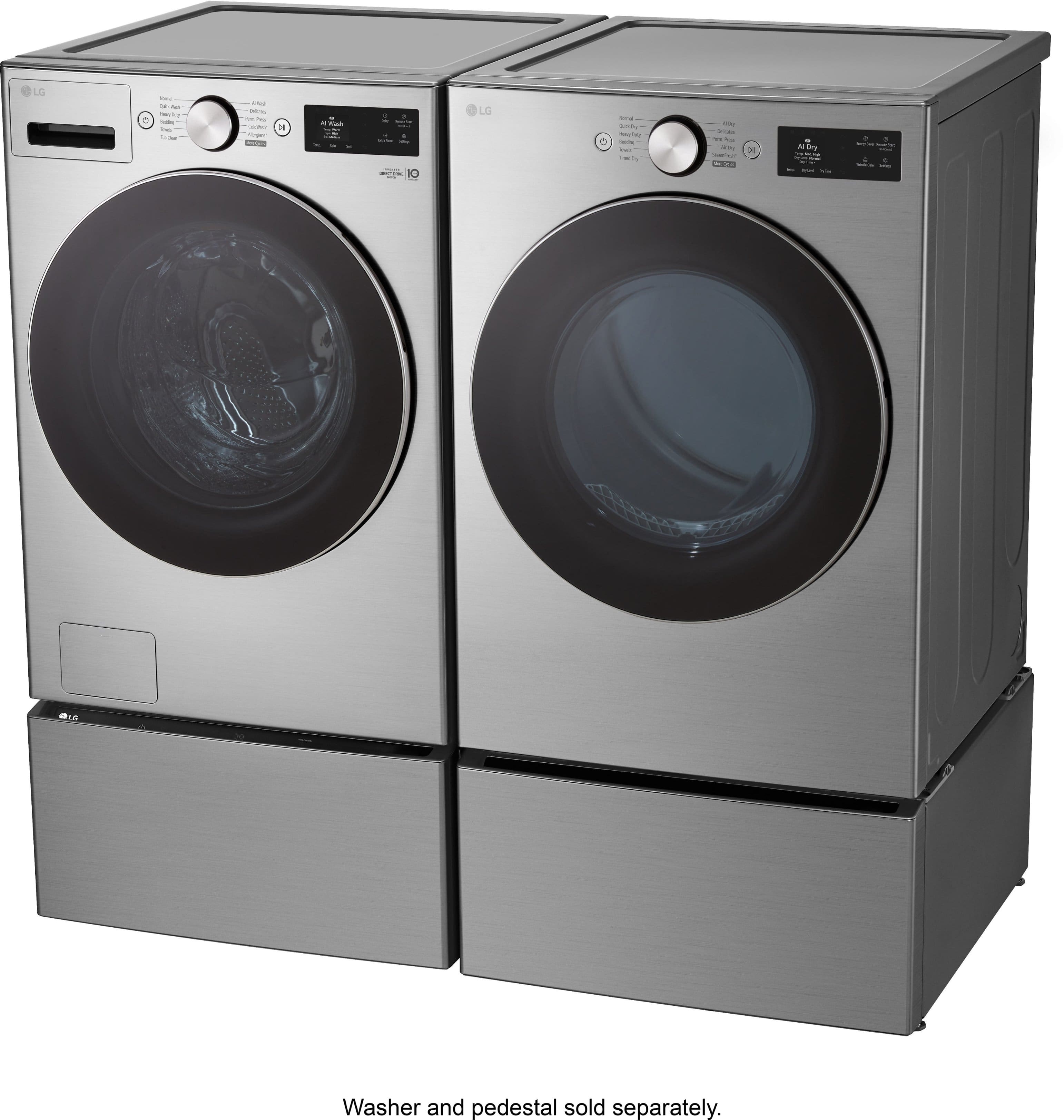 LG
Washer and pedestal sold separately.