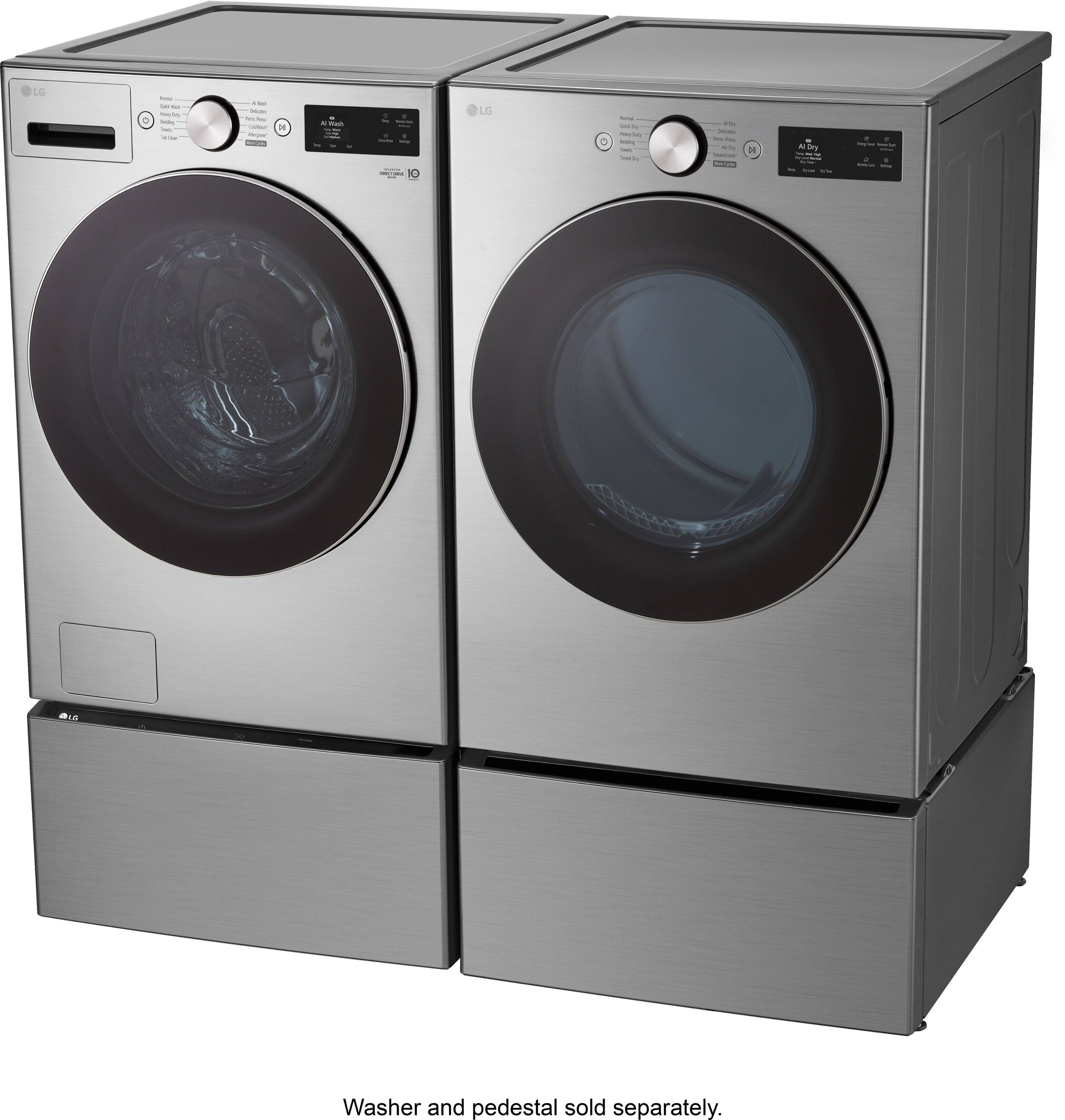 LG  
Washer and pedestal sold separately.