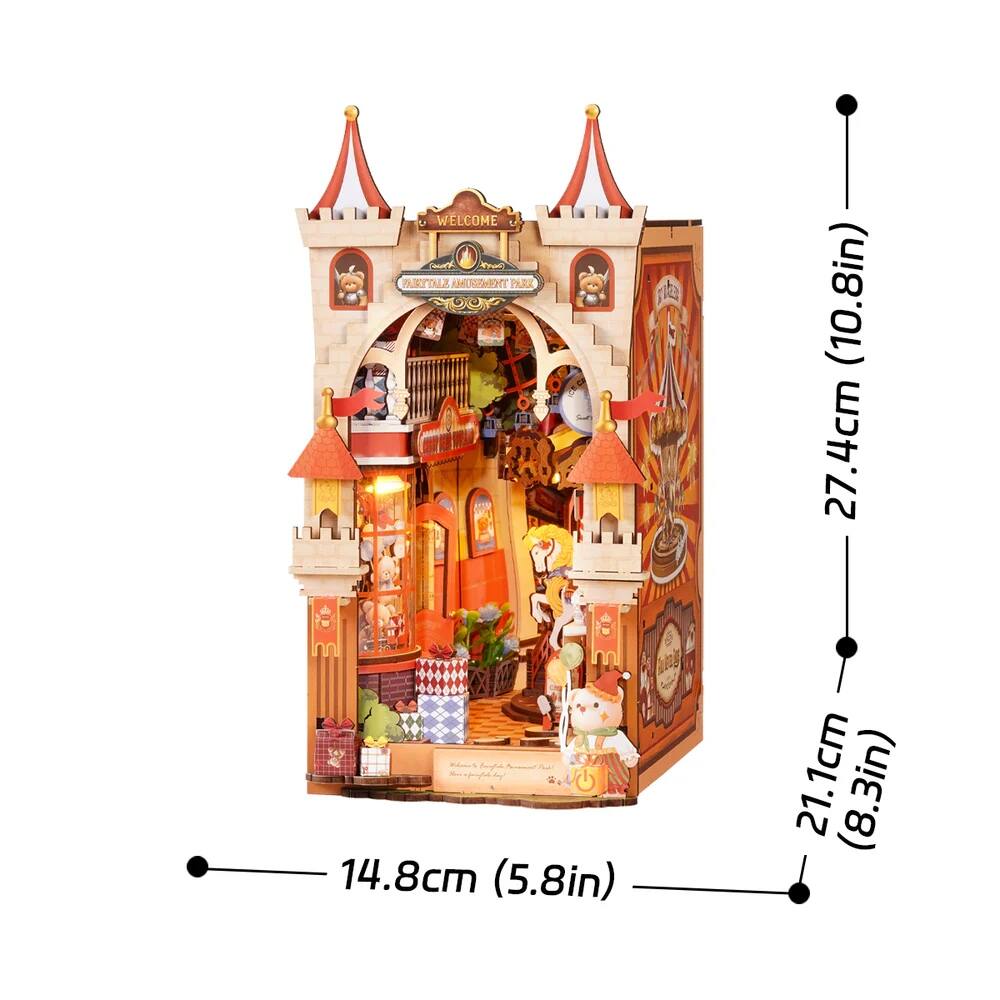 WELCOME TO FAIRYTALE AMUSEMENT PARK (10.8in) 27.4cm  
Poha  
14.8cm (5.8in)  
21.1cm (8.3in)