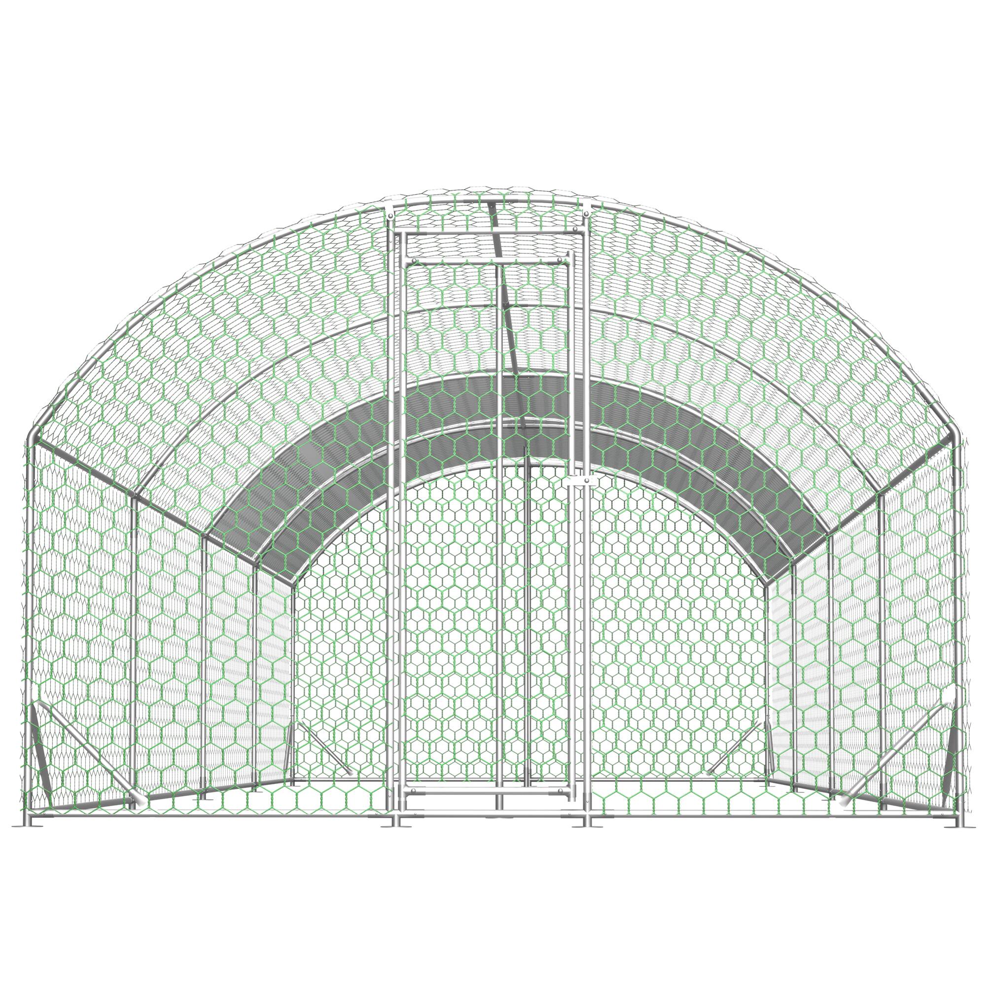 Alt View 5. Mondawe - 26ft x 9ft Large Metal Walk-in Chicken Coop with Waterproof Cover.