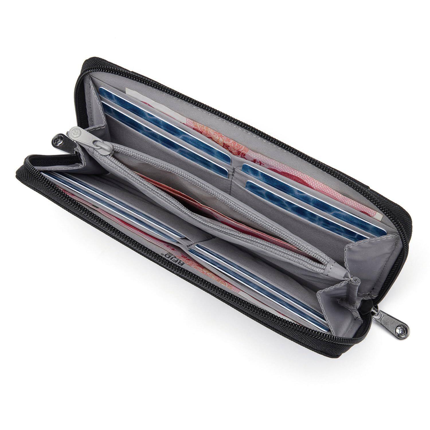 Alt View 2. Pacsafe - RFIDsafe Continental Wallet - Jet Black.