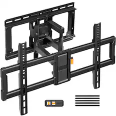 Front. Perlesmith - Full Motion TV Wall Mount for 37"–86" TVs, up to 132 lbs - Black.