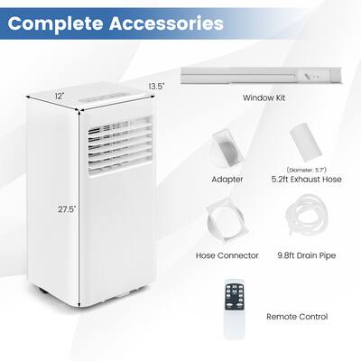 Costway 6000 BTU (10000 BTU ASHRAE) Portable Air Conditioner Costway 6000 BTU (10000 BTU ASHRAE) Portable Air Conditioner
