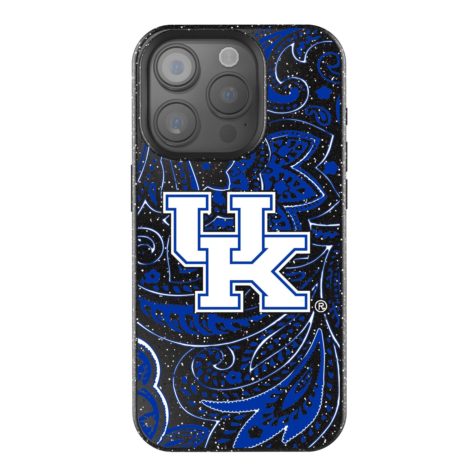 Front. Keyscaper - Kentucky Wildcats Paisley Bling iPhone Case - 14 - Black.