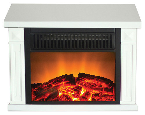 Warm House Zurich Tabletop Retro, White Tabletop Electric Fireplace
