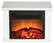 Front. Warm House - Zurich Tabletop Retro Electric Fireplace - White.