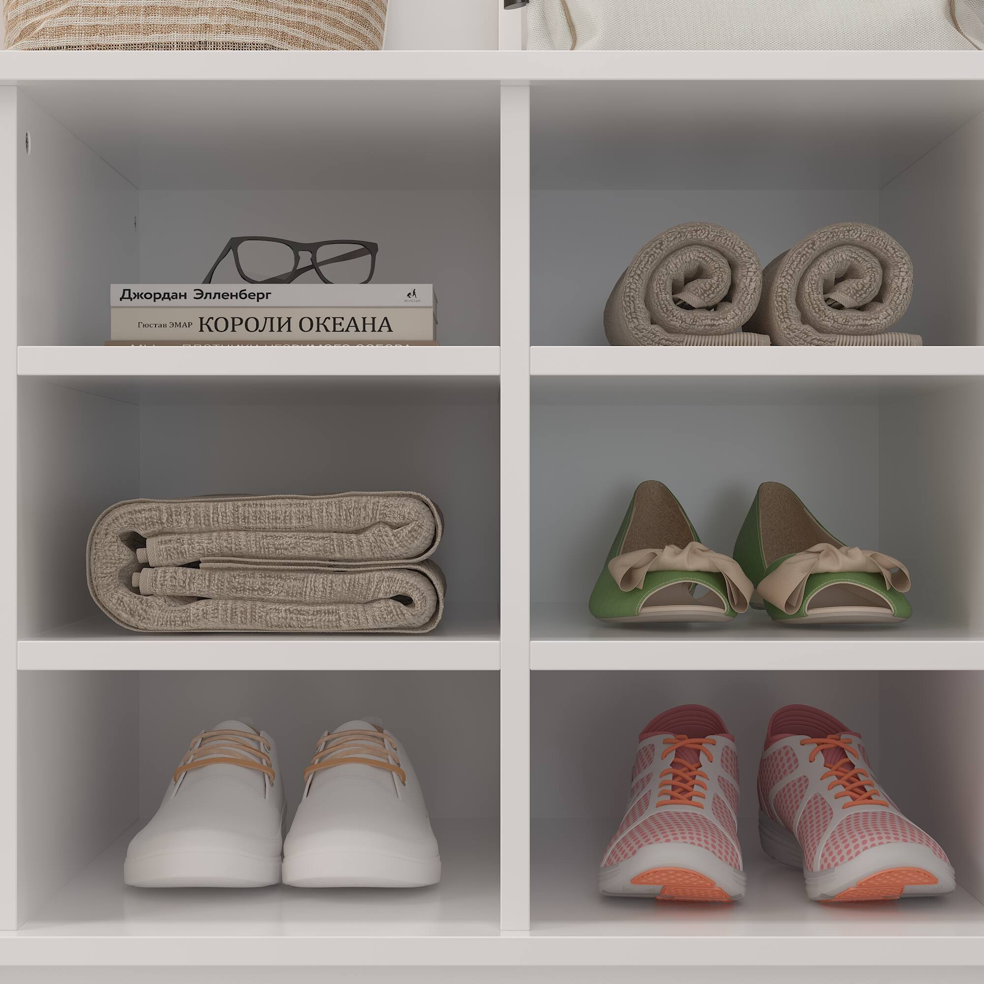 Alt View 1. FUFU&GAGA - Large Multi Functional Entryway Organizer with Shoe Rack Bench Shelves and Hooks for Spacious Hallway Storage - White.