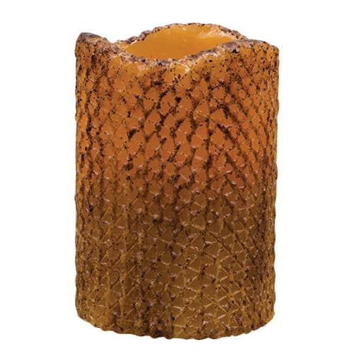 BreeBe - Burnt Honeycomb Timer Pillar - Mustard
