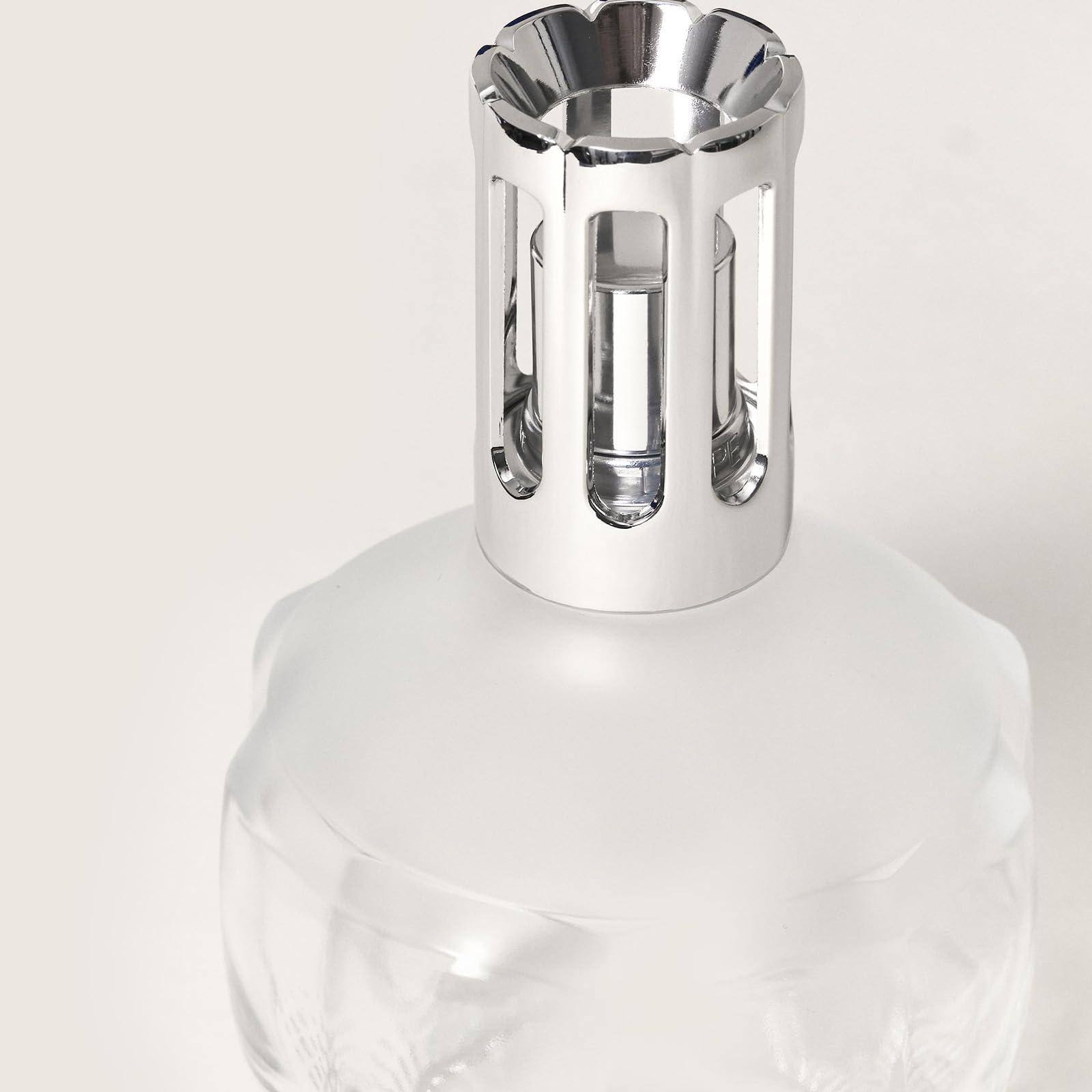 Back. Live At Space - 7.3" White Catalytic Fragrance Lamp, Odor Eliminator for Home, Refillable Diffuser - White.
