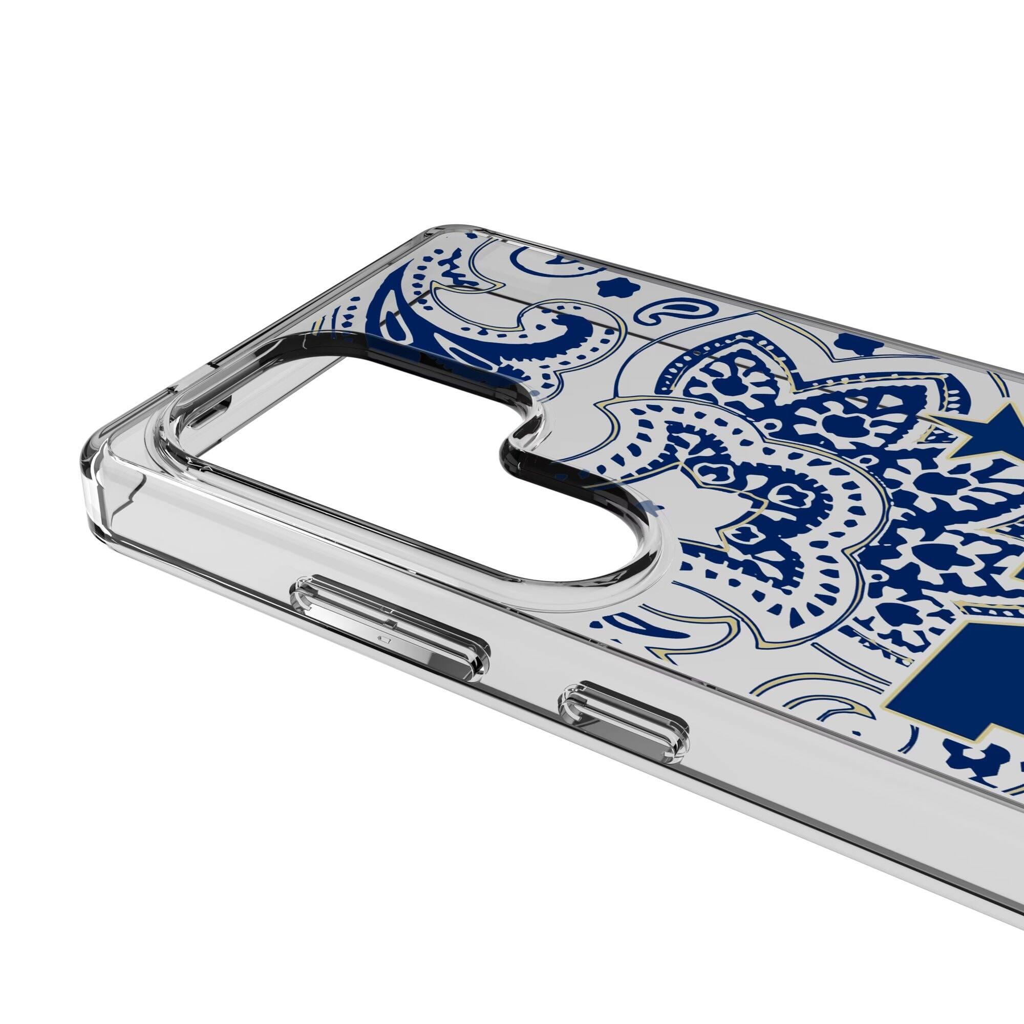 Alt View 2. Keyscaper - Navy Midshipmen Paisley Galaxy Clear Case - S25 Ultra - Multicolor.